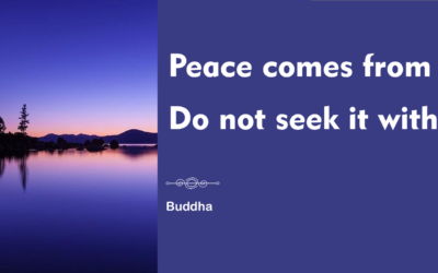 Peace comes from within.